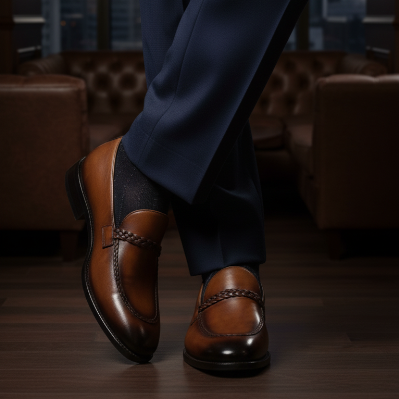 Imperial Italian Classic Burnished Weave Loafers