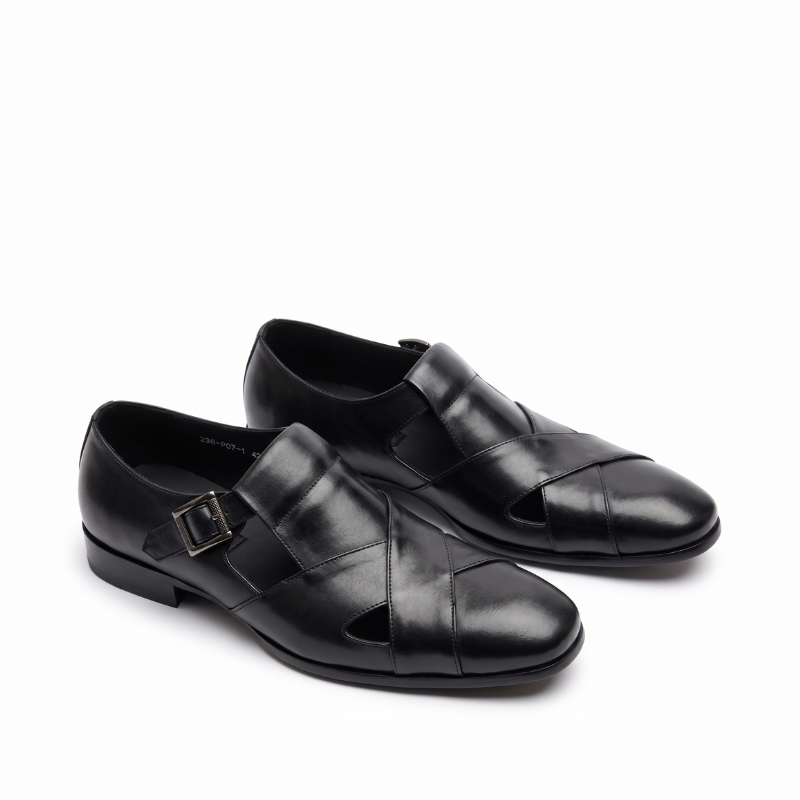 Imperial Cross-Strap Monk Sandals