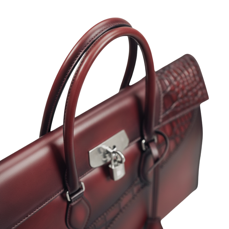 Imperial Elegance Crocodile Symphony Leather Briefcase