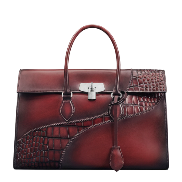 Imperial Elegance Crocodile Symphony Leather Briefcase