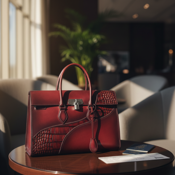 Imperial Elegance Crocodile Symphony Leather Briefcase