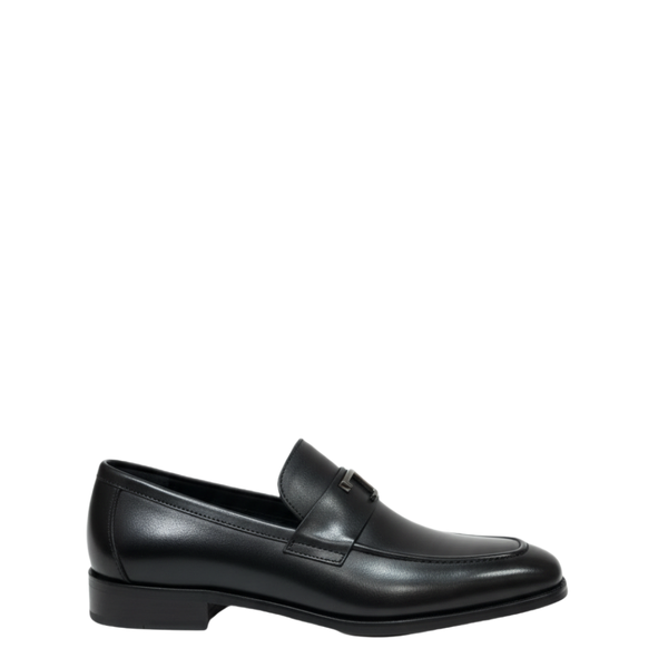 Imperial Noir T Buckle Leather Loafers