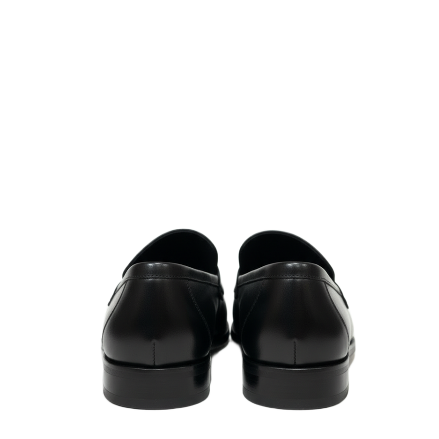 Imperial Noir T Buckle Leather Loafers