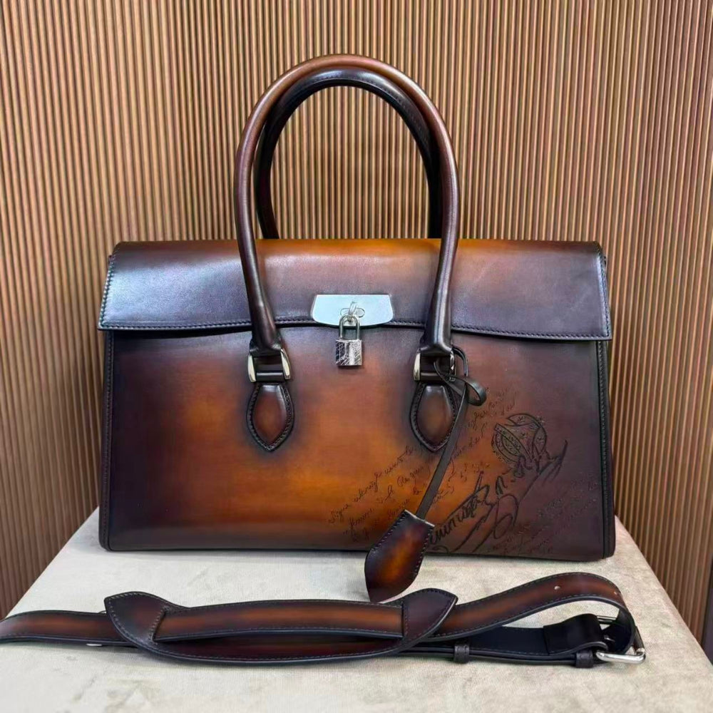 Imperial Patina Leather Signature Briefcase