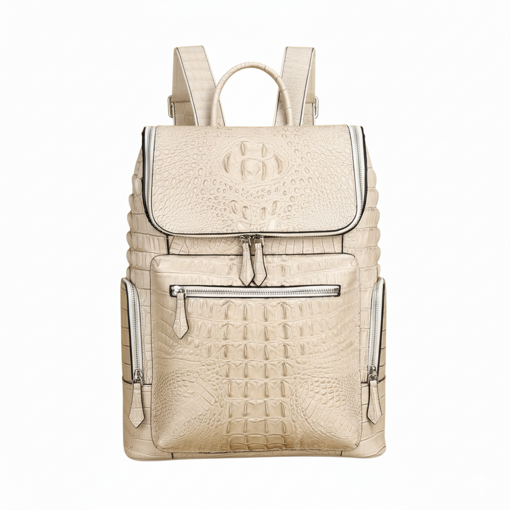Imperio Croco Luxe Leather Backpack