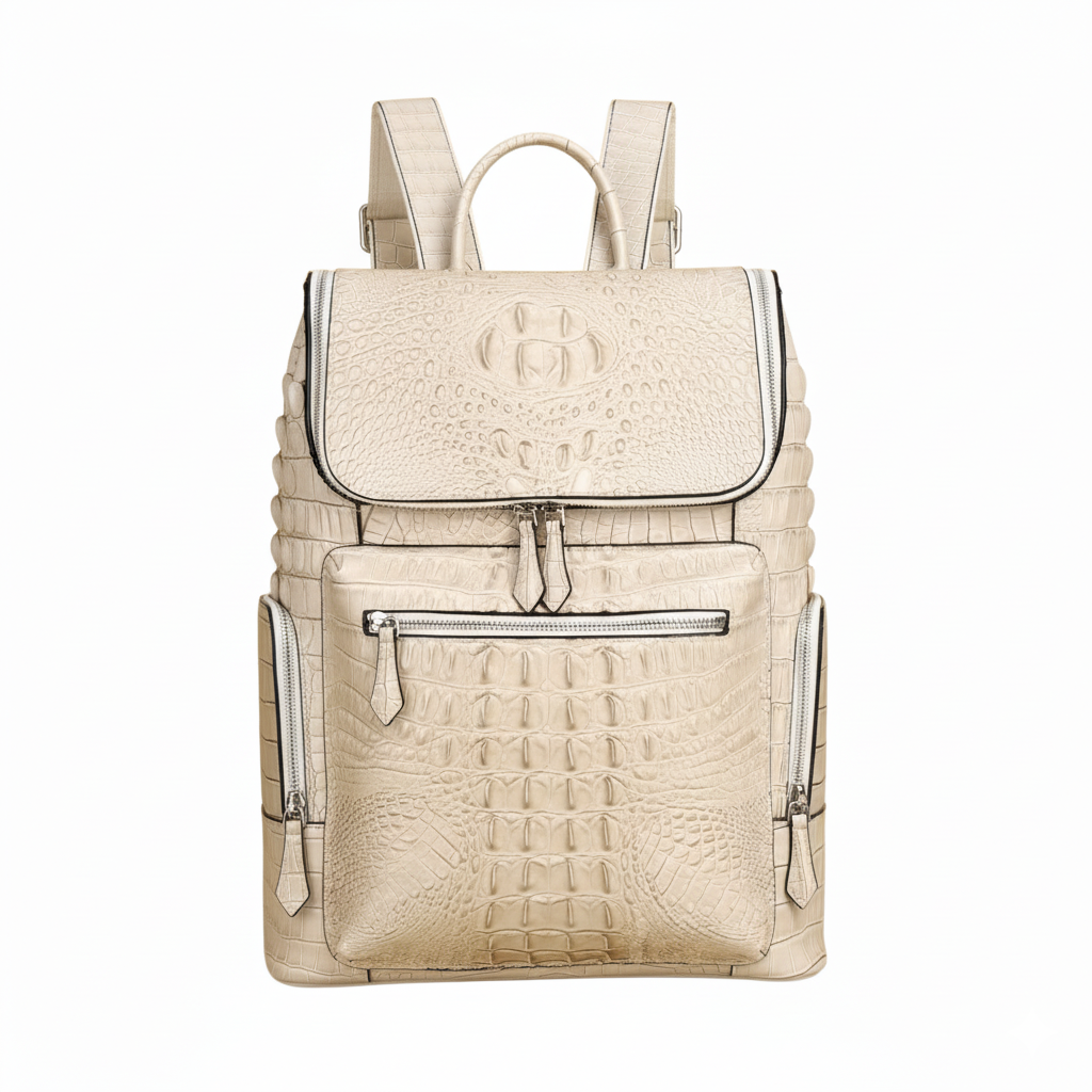 Imperio Croco Luxe Leather Backpack