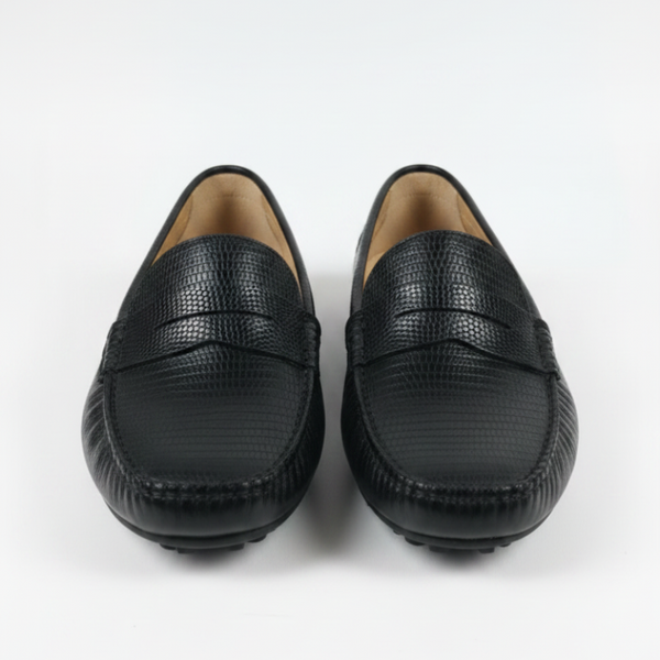 Imperio Lizard Texture Driving Loafers