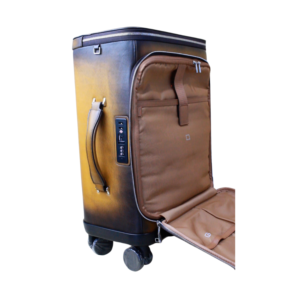 Italian Aurex Luxury Leather Cabin Trolley
