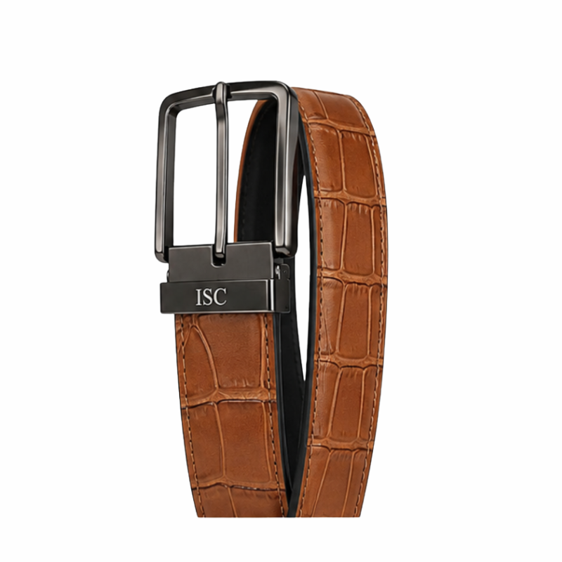 Italian Classic Cognac Croc Belt