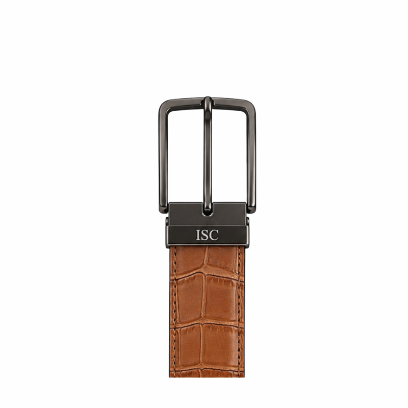 Italian Classic Cognac Croc Belt