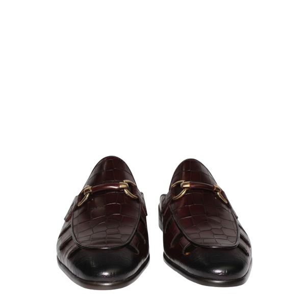 Italian Croc Vent Bit Mule