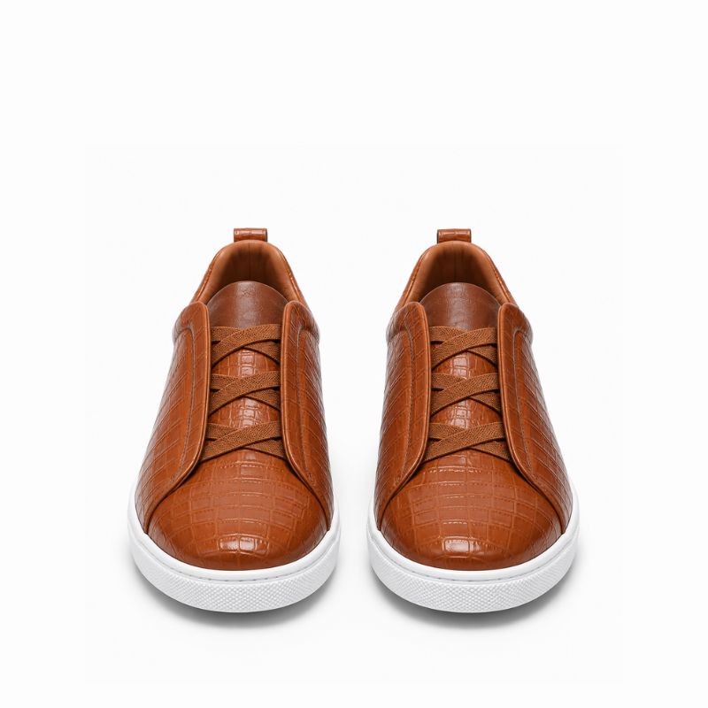 Italian Croco Luxe Slip-On Triple Stitch Sneakers