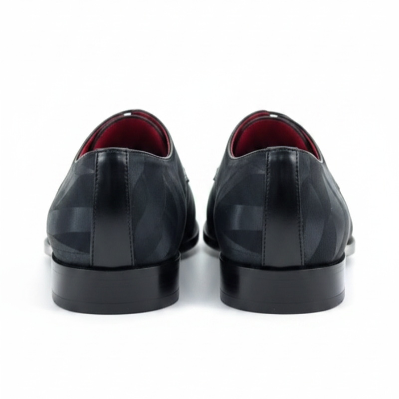Italian Elegance Geometric Pattern Oxford Shoes