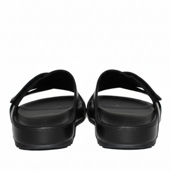 Italian Evercrest Cross Strap Leather Slides