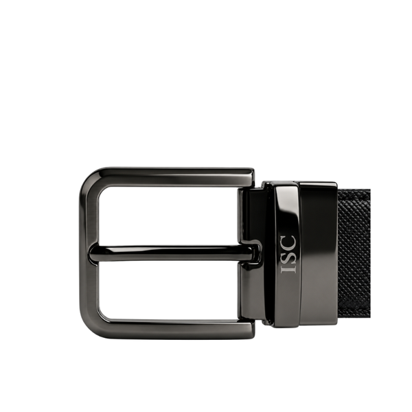 Italian Luxe Black Textured Belt