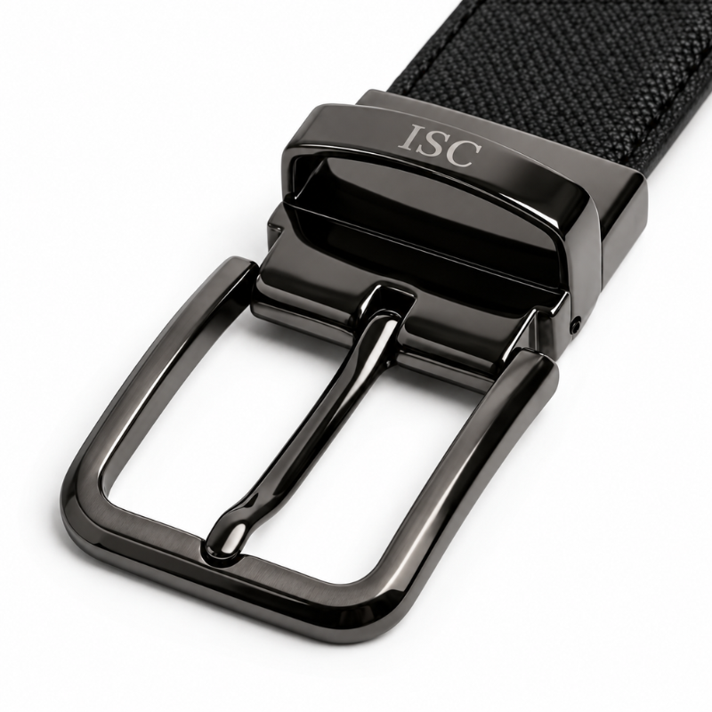 Italian Luxe Black Textured Belt