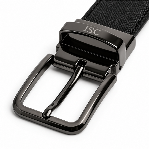 Italian Luxe Black Textured Belt