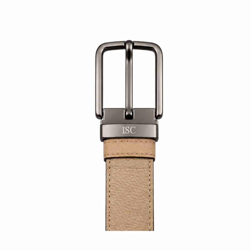 Italian Luxe Grain Gunmetal Classic Belt
