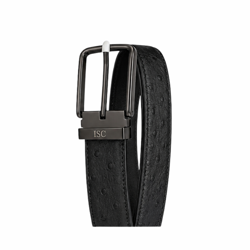 Italian Orsavio Onyx Ostrich Belt
