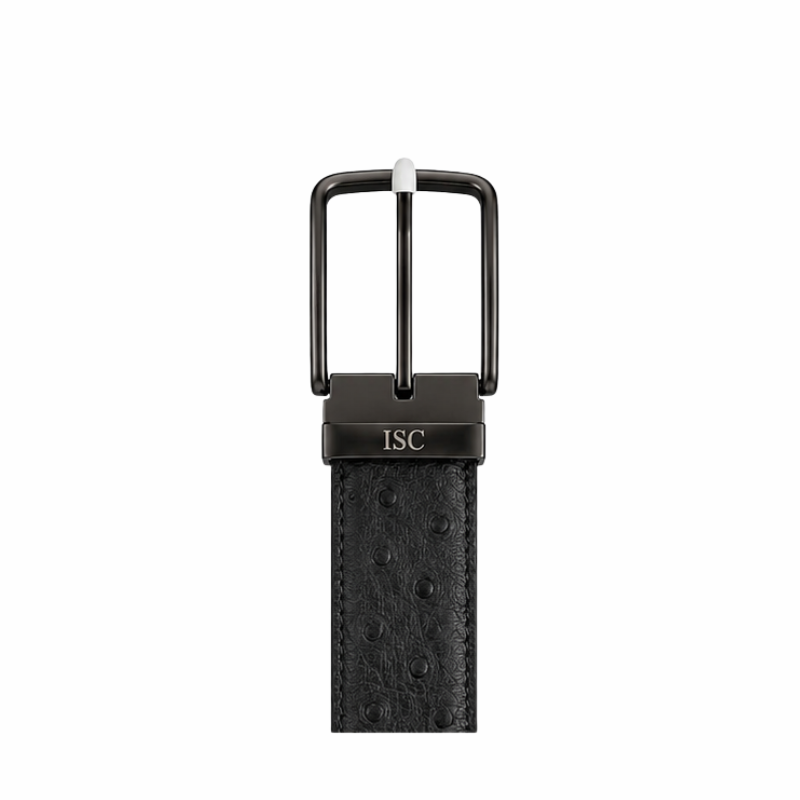 Italian Orsavio Onyx Ostrich Belt