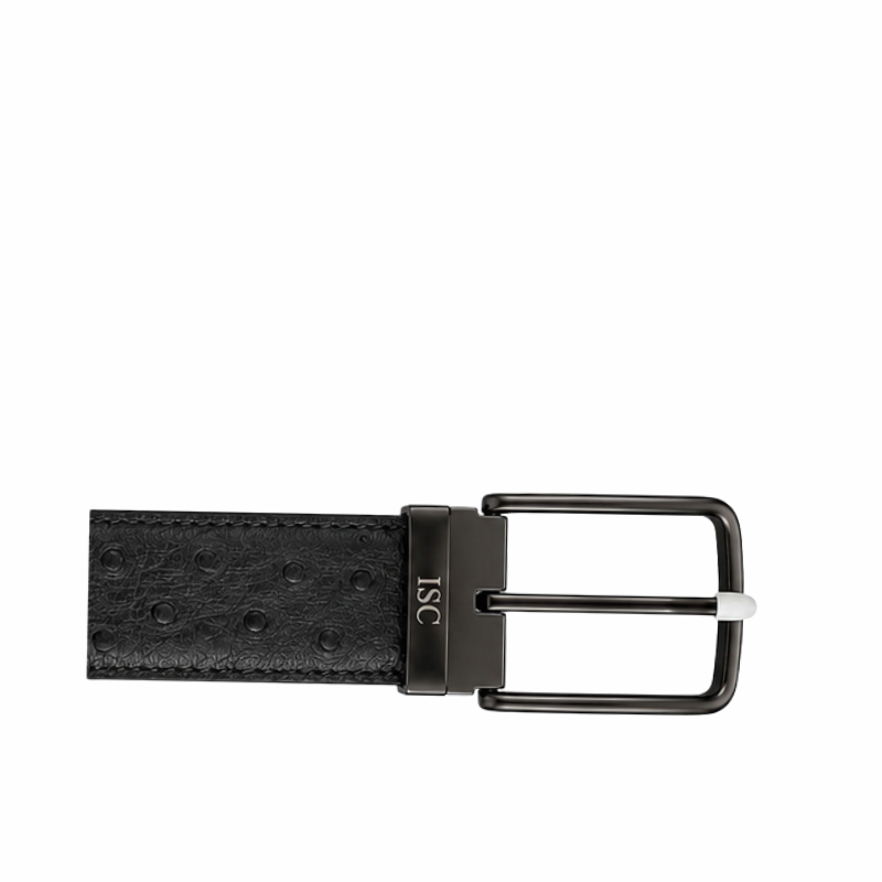 Italian Orsavio Onyx Ostrich Belt