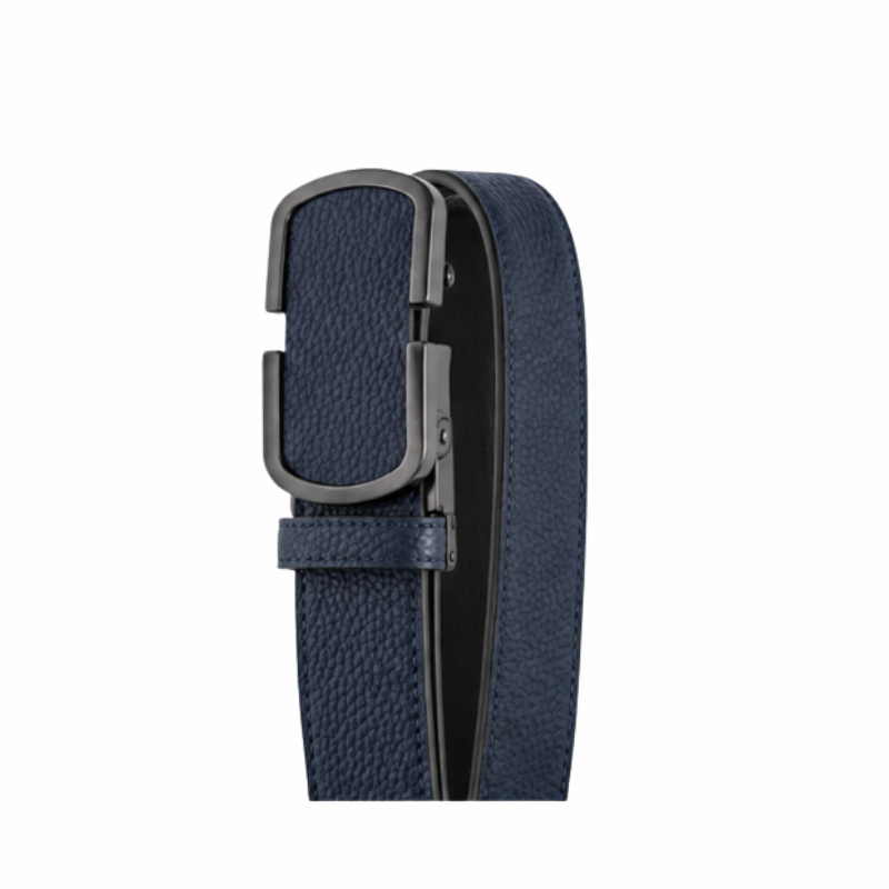 Italian Pebble Grain Automatic Leather Belt