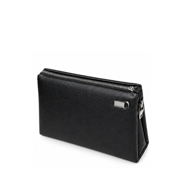 Italian Textured Leather Luxury Edge Clutch