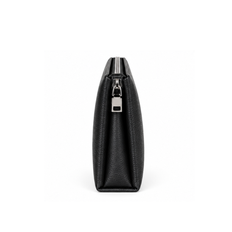 Italian Textured Leather Luxury Edge Clutch