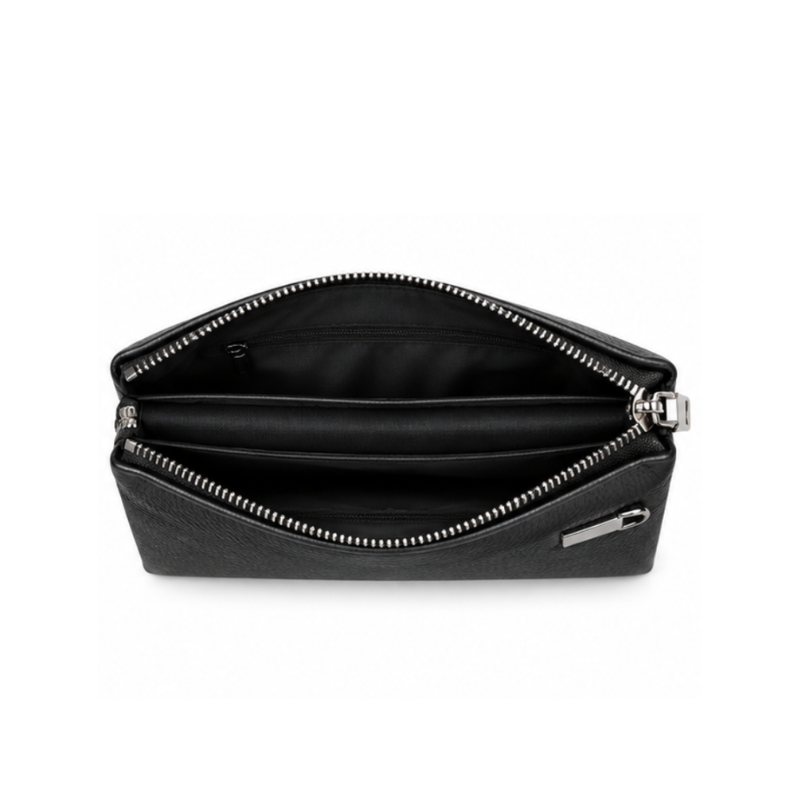 Italian Textured Leather Luxury Edge Clutch