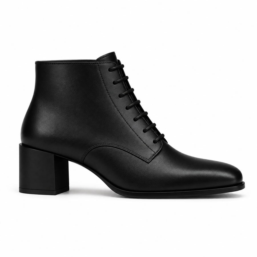Italian Ankle Boot with Heel for Mens