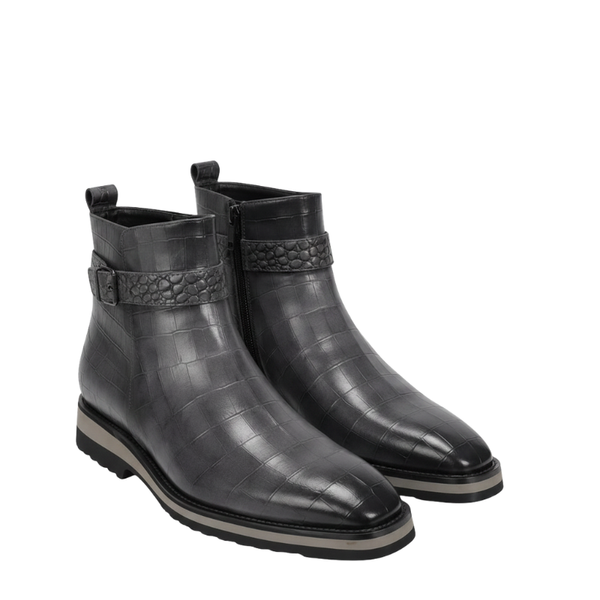 Italian Aristo Croc Texture Ankle Boots