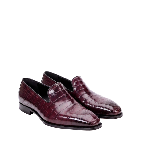 Italian Artisan Crocodile Elegance Loafers