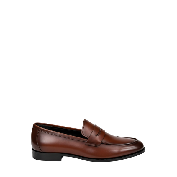 Italian Classic Loafer with Penny Strap Detail