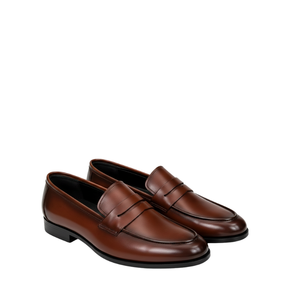 Italian Classic Loafer with Penny Strap Detail