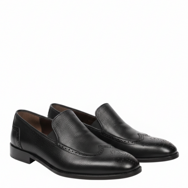 Italian Classic Textured Leather Loafers