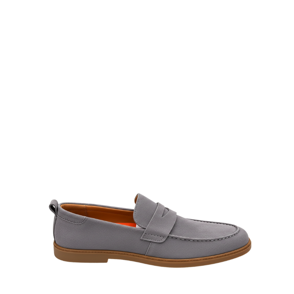 Italian Craft Elegance  in Suede Loafer - Gray