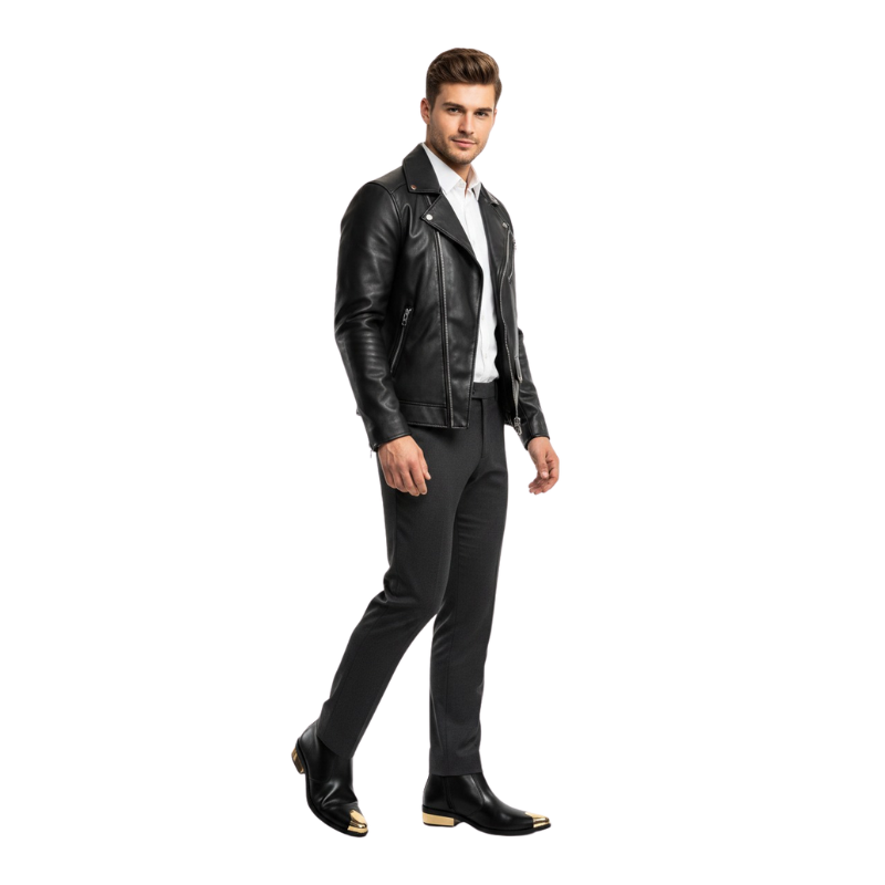Italian Craft Golden-Toe Ankle Boots