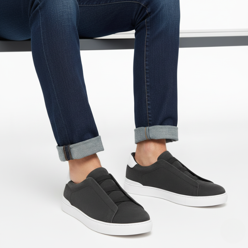 Italian Craft Smooth Finish Slip-on Prime Suede Triple Stitch Sneakers