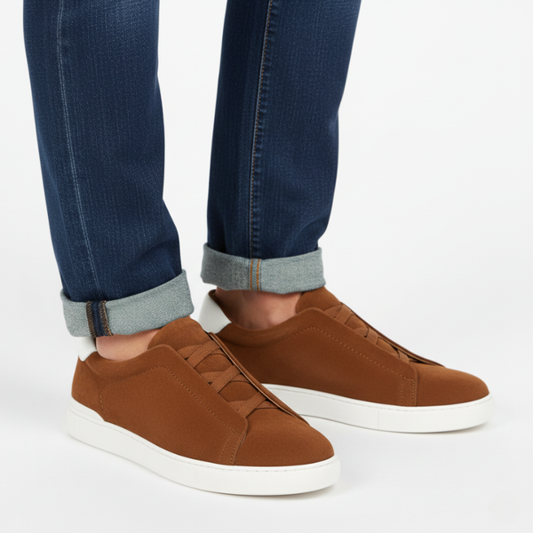 Italian Craft Smooth Finish Slip-on Prime Suede Triple Stitch Sneakers