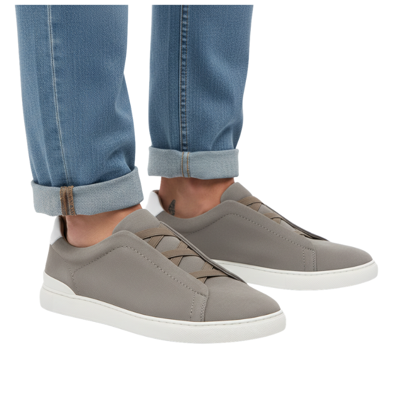 Italian Craft Smooth Finish Slip-on Prime Suede Triple Stitch Sneakers