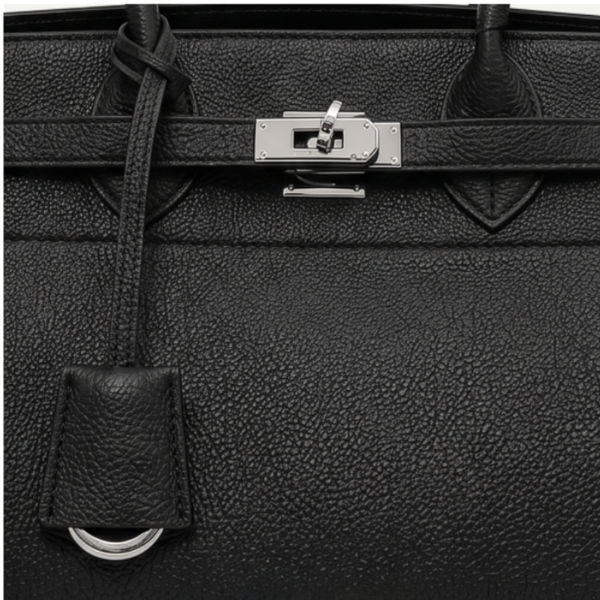 Italian Crafted Leather Handbag Shoulder Bag - Black