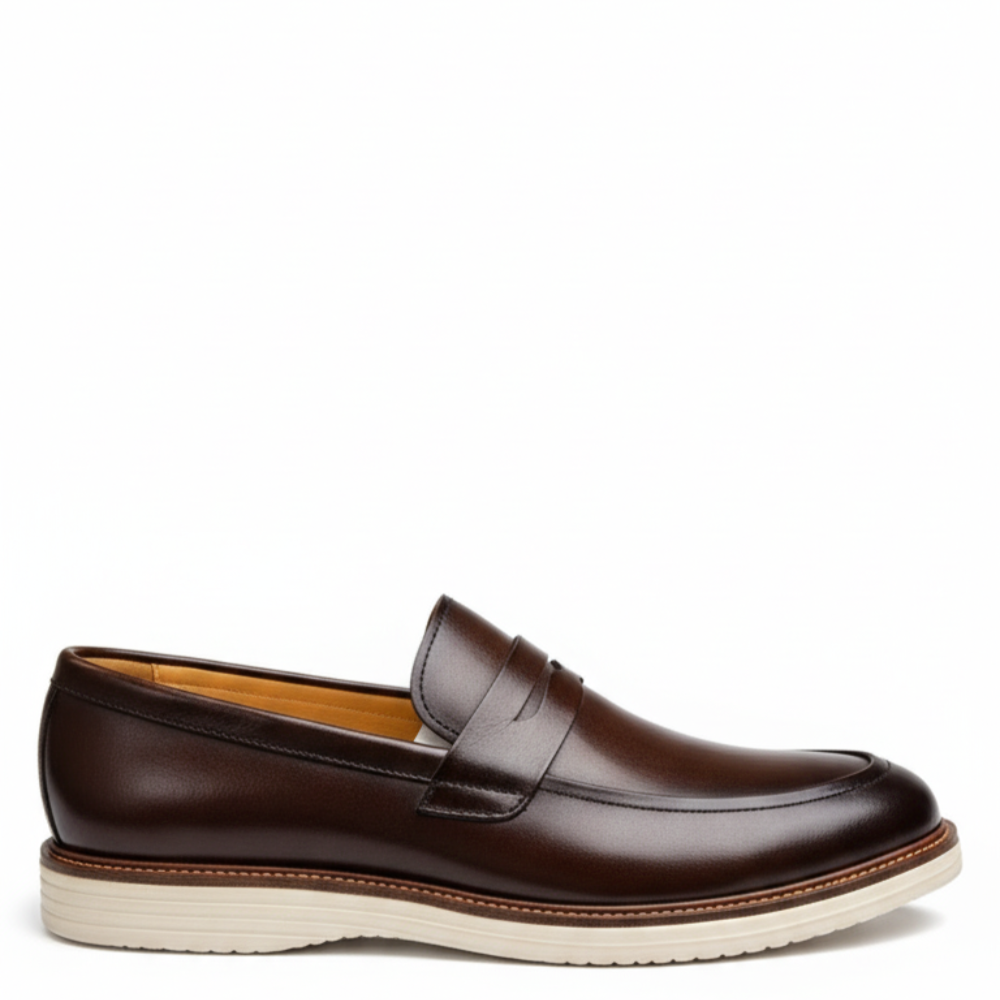 Italian Crest Glide Penny Loafers
