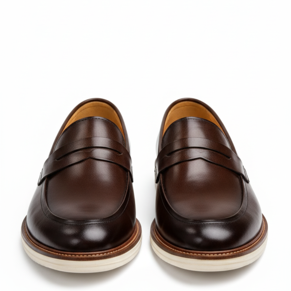 Italian Crest Glide Penny Loafers