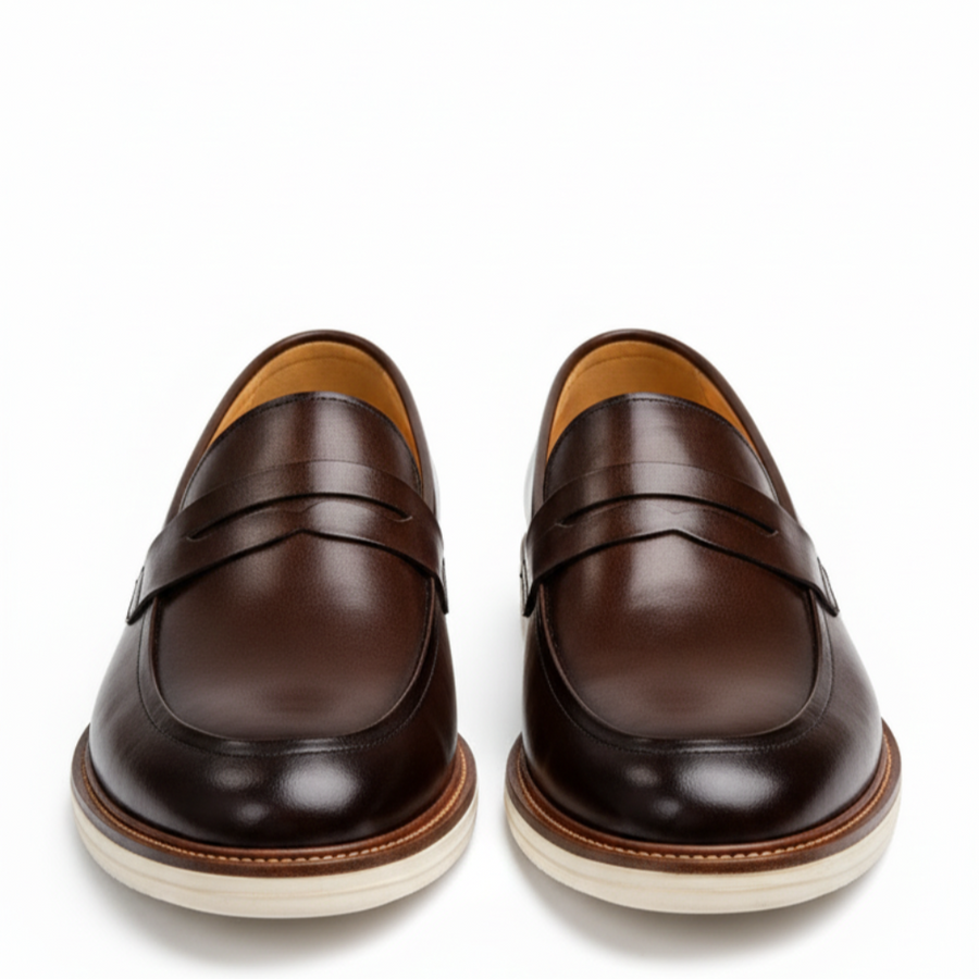 Italian Crest Glide Penny Loafers