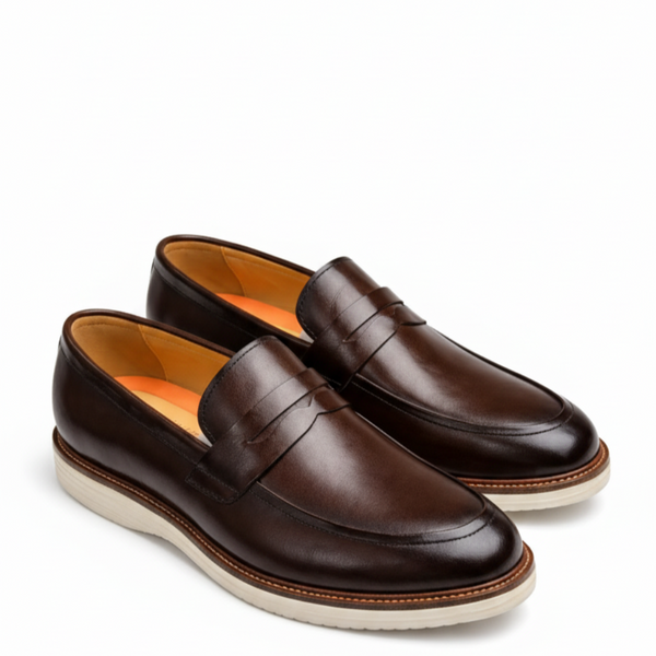 Italian Crest Glide Penny Loafers