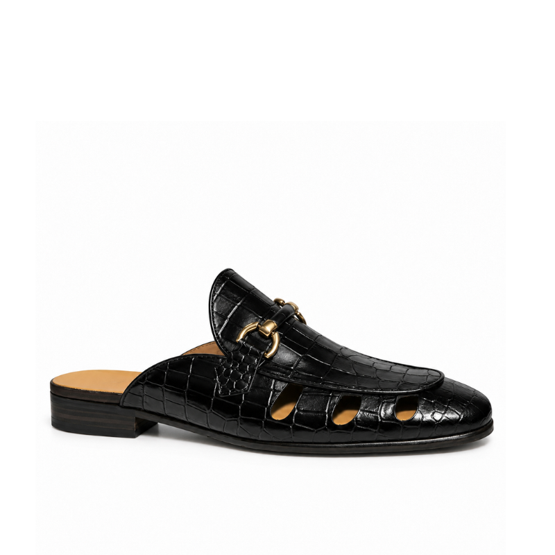 Italian Croc Vent Bit Mule