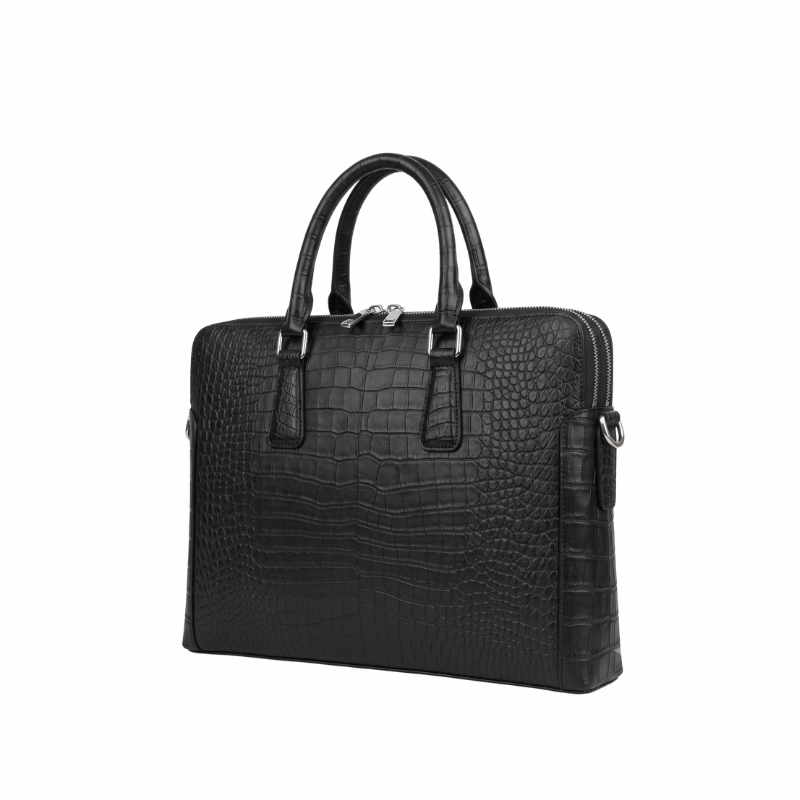 Italian Croco Leather Textured Briefcase Edition