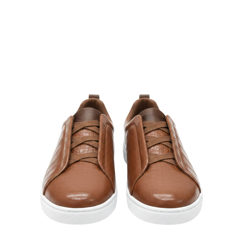 Italian Croco Luxe Slip-On Triple Stitch Sneakers