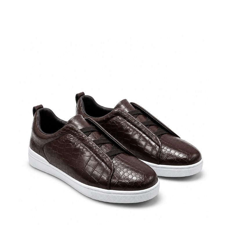 Italian Croco Luxe Slip-On Triple Stitch Sneakers