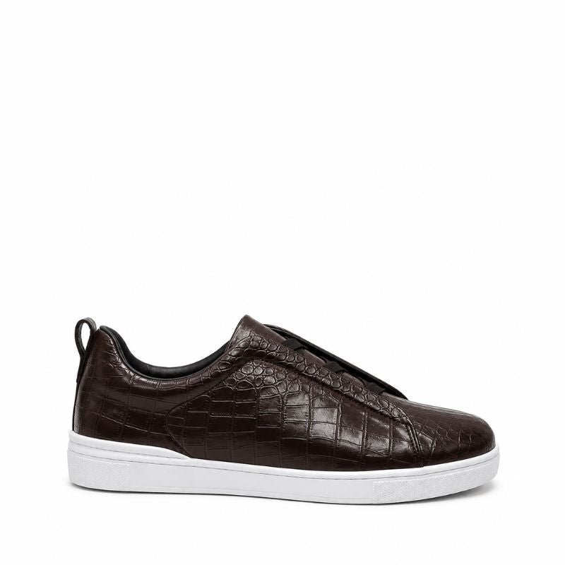 Italian Croco Luxe Slip-On Triple Stitch Sneakers